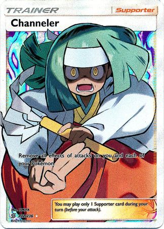 Pokemon Card Unified Minds 232/236 Channeler Supporter Full Art