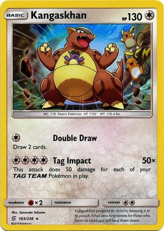 Pokemon Card Unified Minds 163/236 Kangaskhan Holo Rare
