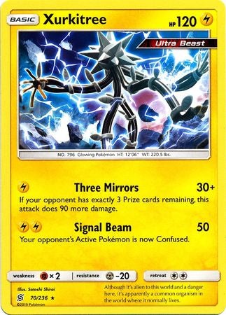 <transcy>Pokemon Card Unified Minds 070/236 70/236 Xurkitree Sjælden</transcy>