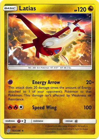 <transcy>Pokemon Card Unified Minds 153/236 Latias Sjælden</transcy>