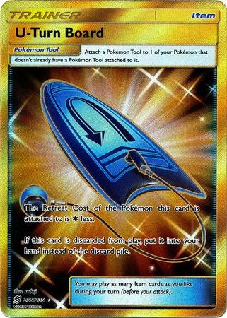 Pokemon Card Unified Minds 255/236 U-Turn Board Item Secret Rare