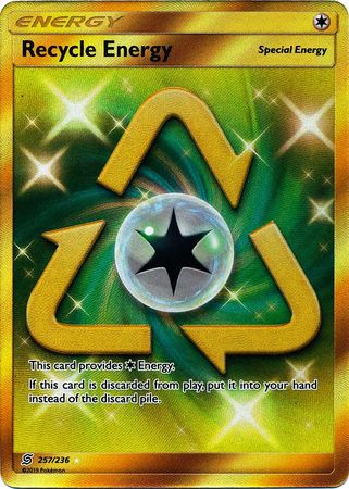 Pokemon Card Unified Minds 257/236 Recycle Energy Secret Rare