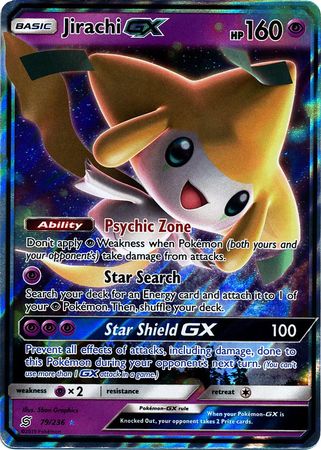 Pokemon Card Unified Minds 079/236 79/236 Jirachi GX Ultra Rare