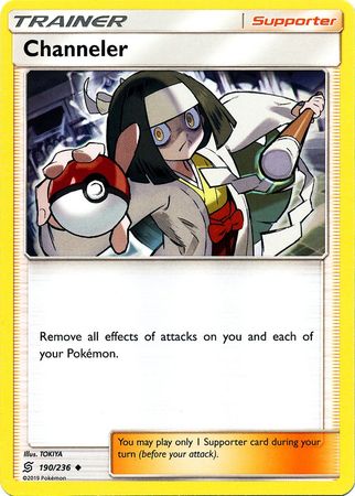 Pokemon Card Unified Minds 190/236 Channeler Supporter Uncommon