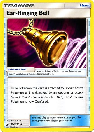 Pokemon Card Unified Minds 194/236 Ear-Ringing Bell Item Uncommon