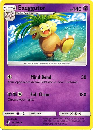<transcy>Pokemon Card Unified Minds 074/236 74/236 Exeggutor Selten</transcy>