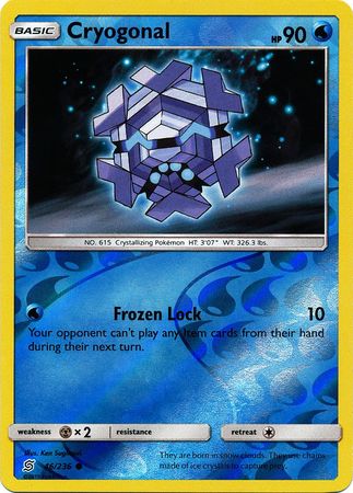 Pokemon Card Unified Minds 046/236 46/236 Cryogonal Reverse Holo Common