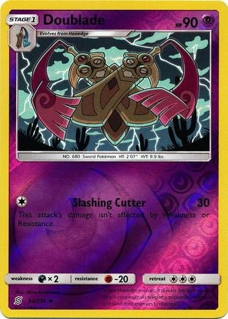 Pokemon Card Unified Minds 094/236 94/236 Doublade Reverse Holo Uncommon