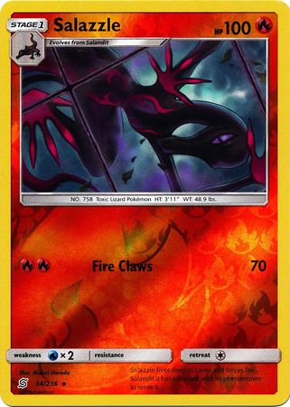 salazzle pokemon card value Pokemon Card Unified Minds 034/236 34/236 Salazzle Reverse Holo Rare –  Brokenvase Games