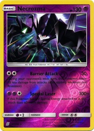 Pokemon Card Unified Minds 101/236 Necrozma Reverse Holo Rare