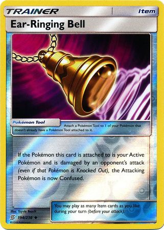 Pokemon Card Unified Minds 194/236 Ear-Ringing Bell Item Reverse Holo Uncommon