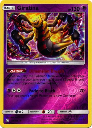 <transcy>Pokemon Card Unified Minds 086/236 86/236 Giratina Omvendt Holo Sjælden</transcy>