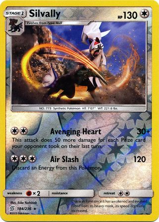 <transcy>Pokemon Card Unified Minds 184/236 Silvally Reverse Holo Selten</transcy>