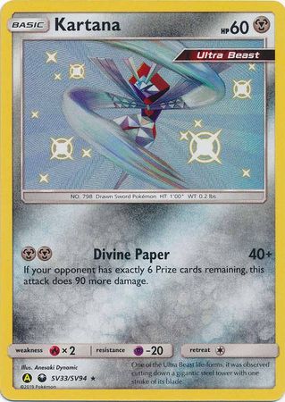 Pokemon Card Hidden Fates SV33/SV94 Kartana Shiny Rare
