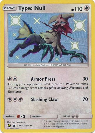 Pokemon Card Hidden Fates SV45/SV94 Type: Null Shiny Rare
