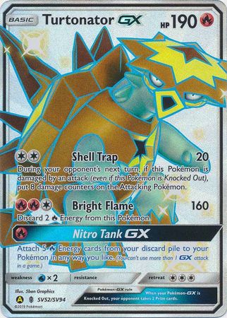 Pokemon Card Hidden Fates SV52/SV94 Turtonator GX Ultra Rare