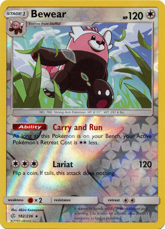 bewear stage 1 pokemon card value Pokemon Card Cosmic Eclipse 182/236 Bewear Reverse Holo Rare – Brokenvase Games