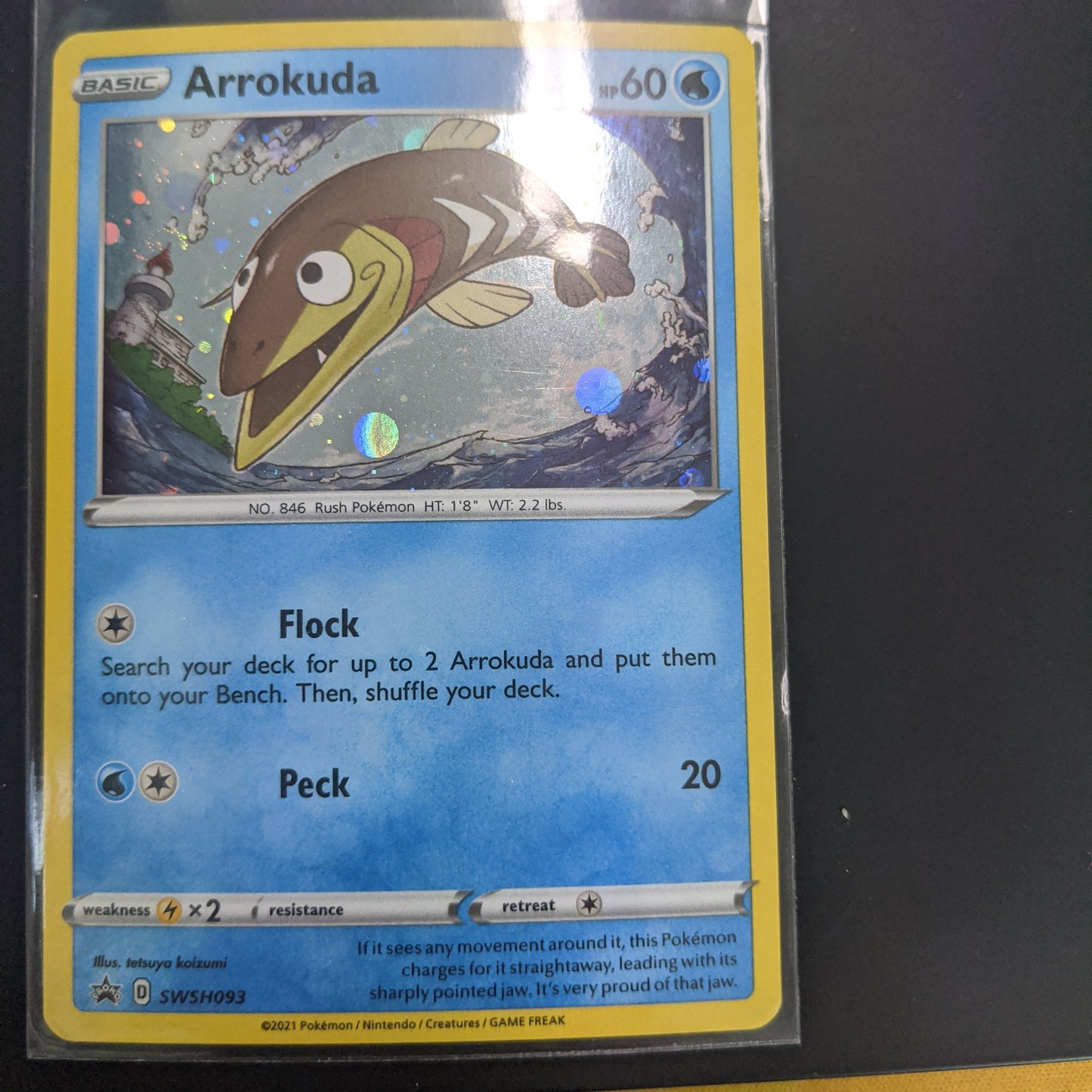 <transcy>Pokemon Karte SWSH Black Star Promos SWSH093 Arrokuda</transcy>