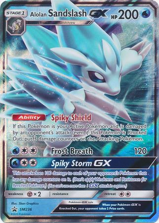 Pokemon Card SM Black Star Promos SM236 Alolan Sandslash GX