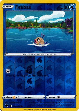 <transcy>Pokemon Card Darkness Ablaze 38/189 038/189 Feebas Common Reverse Holo</transcy>