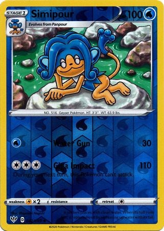 <transcy>Pokemon Card Darkness Ablaze 42/189 042/189 Simipour Ikke almindelig Reverse Holo</transcy>