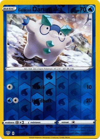 <transcy>Pokemon Card Darkness Ablaze 43/189 043/189 Galarian Darumaka Common Reverse Holo</transcy>