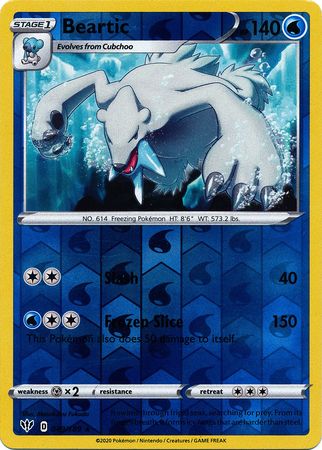<transcy>Pokemon Card Darkness Ablaze 49/189 049/189 Beartic Rare Reverse Holo</transcy>