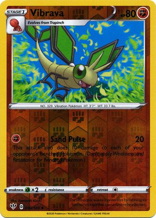 Pokemon Card Darkness Ablaze 90/189 090/189 Vibrava Uncommon Reverse Holo