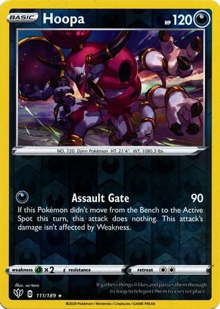Pokemon Card Darkness Ablaze 111/189 111/189 Hoopa Holo Rare Reverse Holo