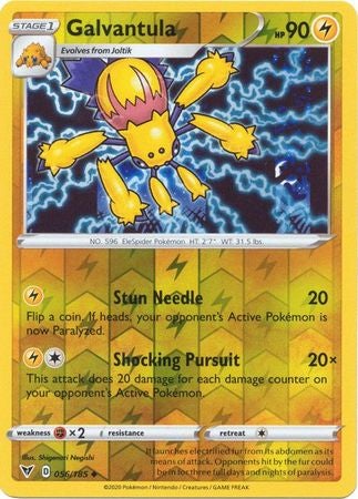 Pokemon Card Vivid Voltage 056/185 56/185 Galvantula Reverse Holo Uncommon
