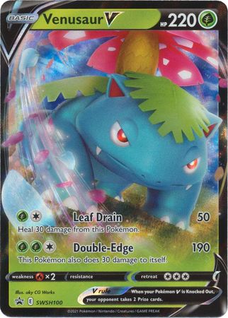 <transcy>Pokemon Karte SWSH Black Star Promos SWSH100 Venusaur V</transcy>