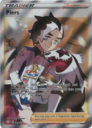 Pokemon Card Shining Fates 069/072 69/72 Piers Supporter Full Art Rare