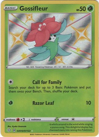 Pokemon Card Shining Fates SV010/SV122 SV10/SV122 Gossifleur Shiny Rare