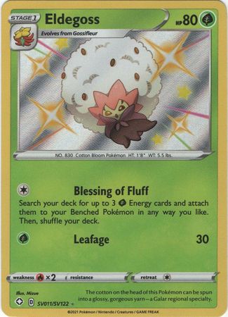 Pokemon Card Shining Fates SV011/SV122 SV11/SV122 Eldegoss Shiny Rare