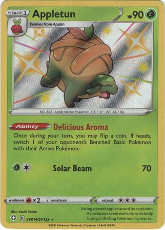 <transcy>Pokemon Card Shining Fates SV014 / SV122 SV14 / SV122 Appletun skinnende sjælden</transcy>
