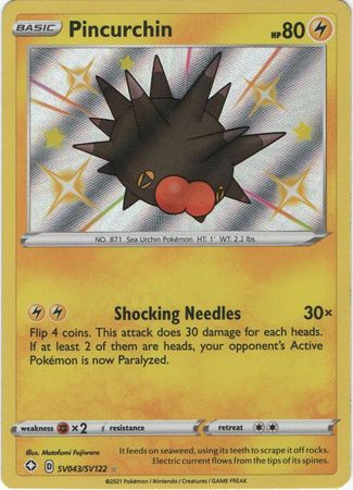 Pokemon Card Shining Fates SV043/SV122 SV43/SV122 Pincurchin Shiny Rare