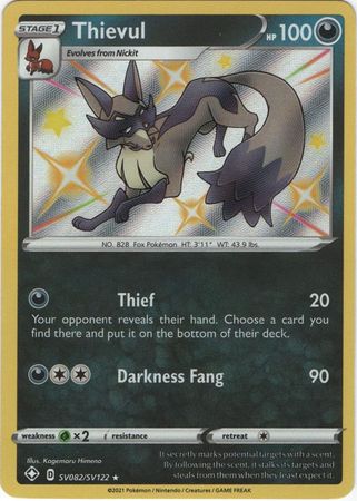 Pokemon Card Shining Fates SV082/SV122 SV82/SV122 Thievul Shiny Rare