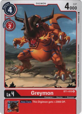 <transcy>数码宝贝卡片 Ver 1.0 Greymon BT1-015 U</transcy>