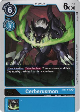 Digimon Card Ver 1.0 Cerberusmon BT1-039 R