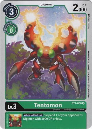 Digimon Card Ver 1.0 Tentomon BT1-066 U