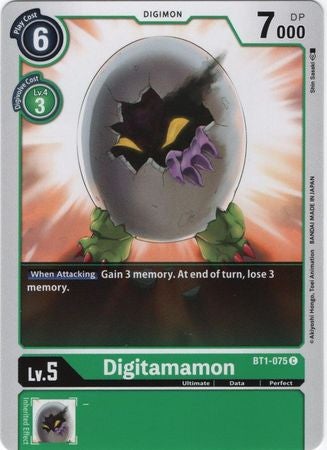Digimon Card Ver 1.0 Digitamamon BT1-075 C