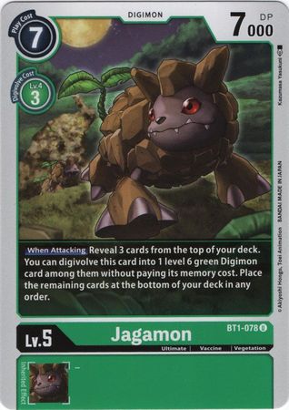 Digimon Card Ver 1.0 Jagamon BT1-078 U