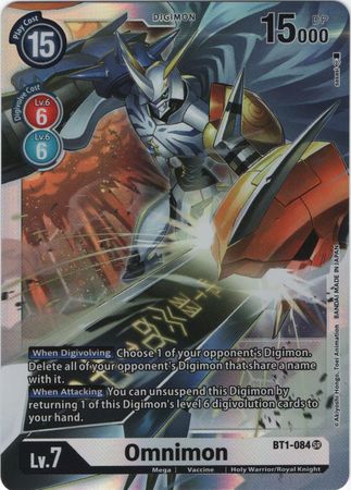Digimon Card Ver 1.0 Omnimon BT1-084 SR Brokenvase Games Digimon Card Ver 1.0 Omnimon BT1-084 SR Brokenvase Games
