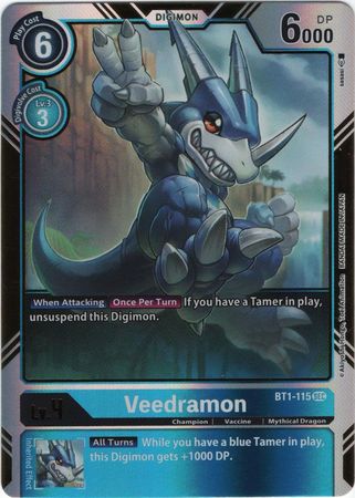 Digimon Card Ver 1.0 Veedramon BT1-115 SEC