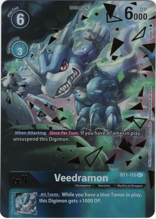 Digimon Card Ver 1.0 Veedramon BT1-115 SR 另类艺术