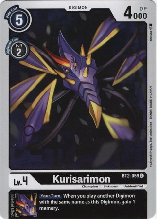 Digimon Card Ver 1.0 Kurisarimon BT2-059 U