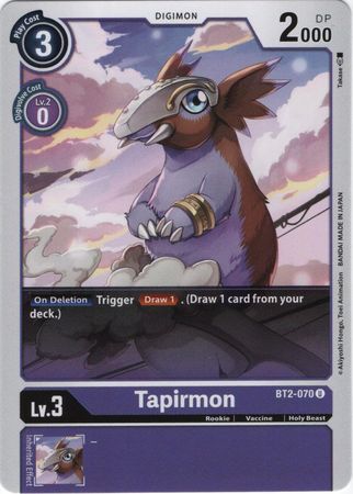 Digimon Card Ver 1.0 Tapirmon BT2-070 U