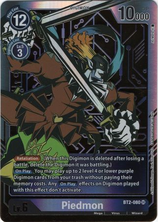 Digimon Card Ver 1.0 Piedmon BT2-080 SR Alternative Art Brokenvase Games Digimon Card Ver 1.0 Piedmon BT2-080 SR Alternative Art Brokenvase Games