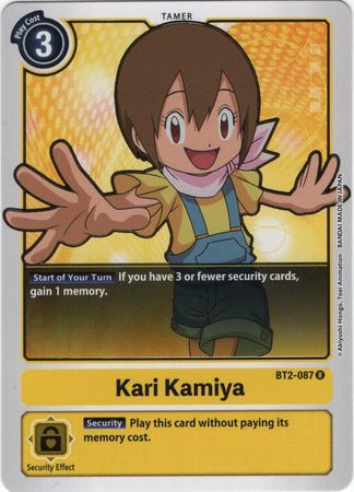 Digimon Card Ver 1.0 Kari Kamiya BT2-087 R