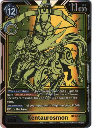 Digimon Card Ver 1.0 Kentaurosmon BT3-043 SR Alternative Art